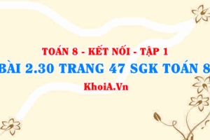 Bài 2.30 trang 47 SGK Toán 8 tập 1 Kết nối tri thức